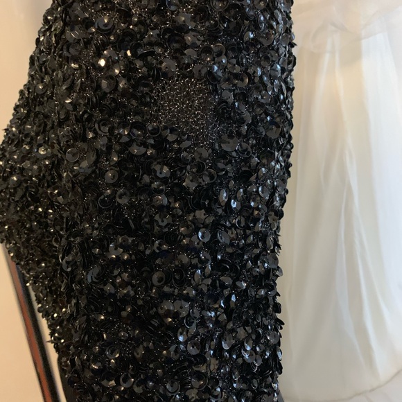 3.1 PHILLIP LIM Black Sequin Embellished Cutout Dress Size 6 Short Sleeve - Picture 11 of 15